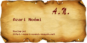 Azari Noémi névjegykártya